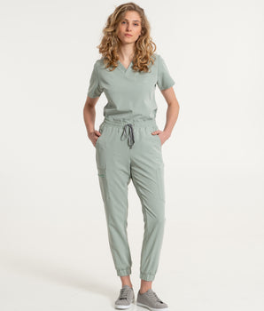 Women's Classic V-neck Jogger Set